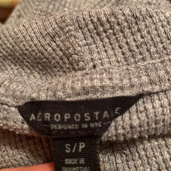 AEROPOSTALE GREY THERMAL CARDIGAN S/P - Picture 4 of 4